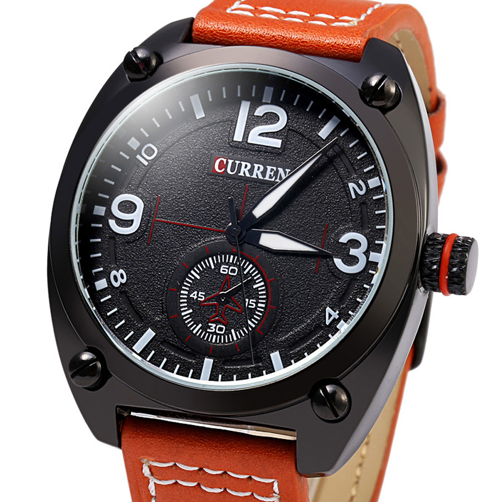 CURREN 8188 Business Style Big Dial Male Quartz Watch